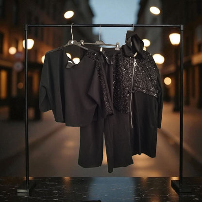 Conjunto 3 Peças: Casaco Comprido + Calça + Blusa