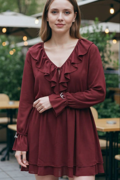 Vestido Manga Comprida - 2 Cores Disponíveis
