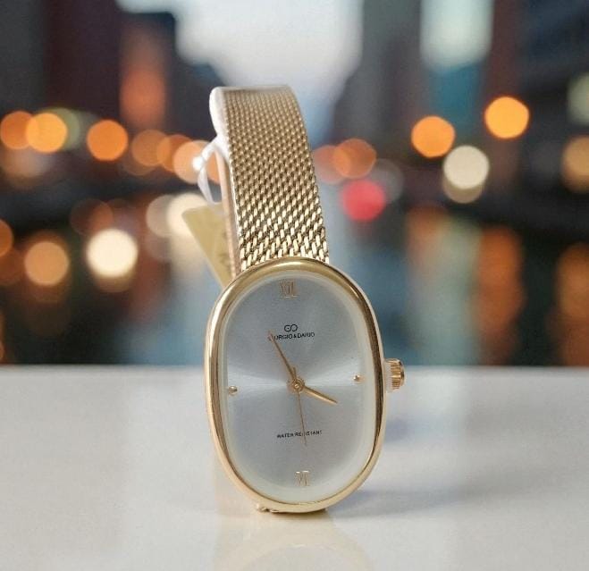 Relógio de Pulso com Design Oval - 2 Cores Disponíveis