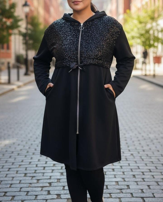 Conjunto 3 Peças: Casaco Comprido + Calça + Blusa