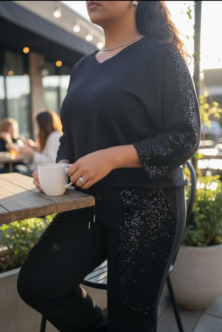 Conjunto 3 Peças: Casaco Comprido + Calça + Blusa