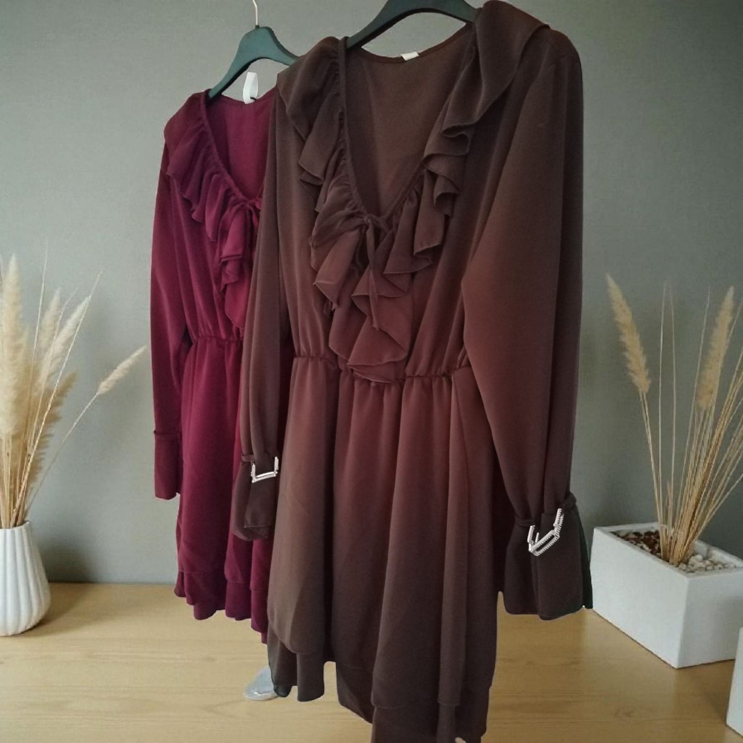 Vestido Manga Comprida - 2 Cores Disponíveis