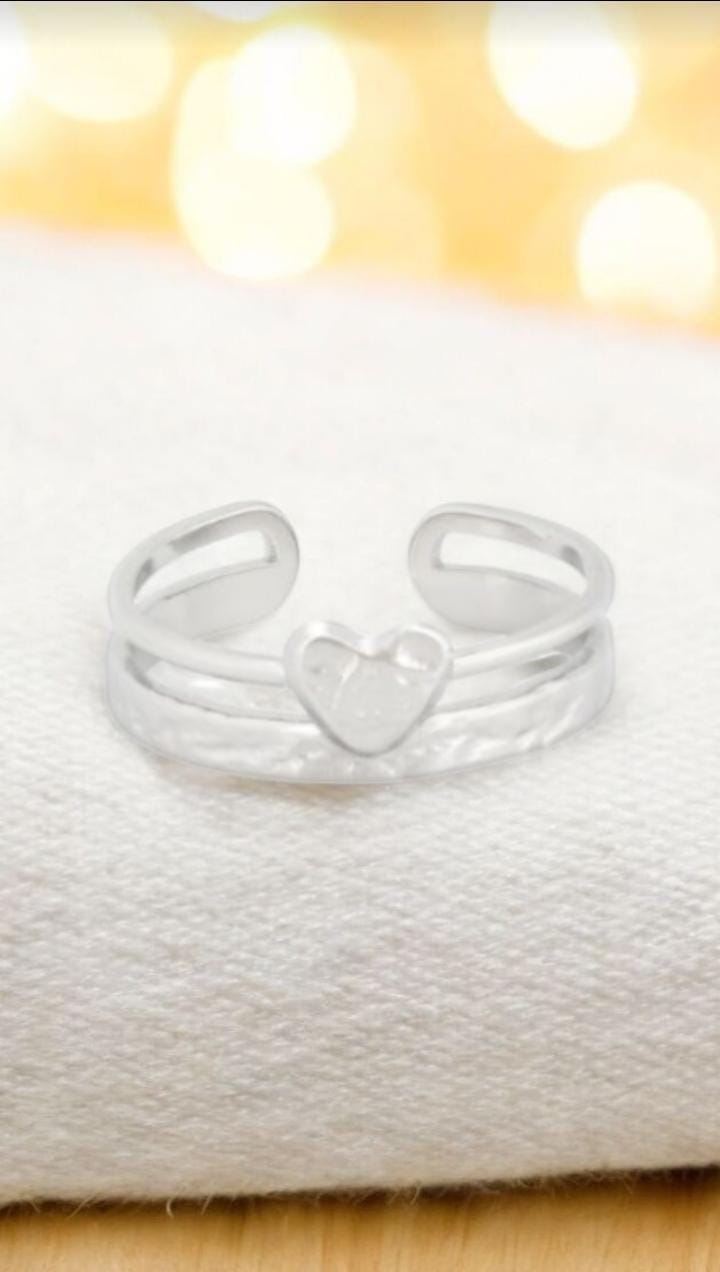 Anel Ajustável Aço Inoxidável Prateado