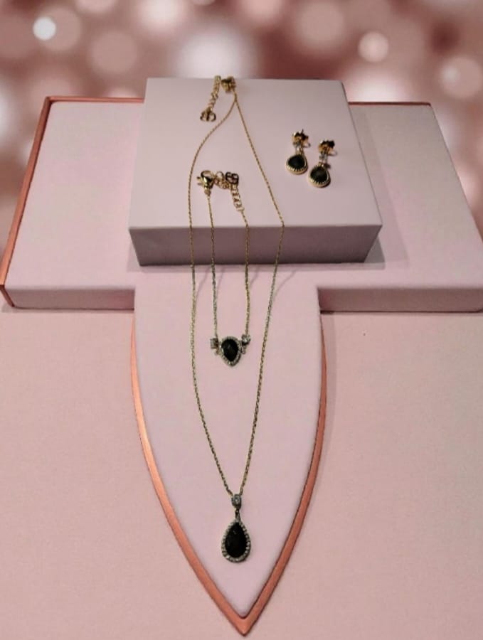 Conjunto em Gota Pedra Natural