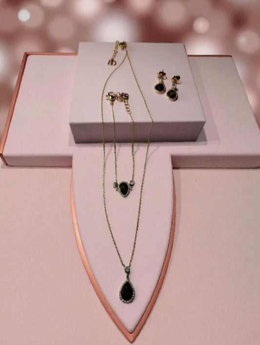 Conjunto em Gota Pedra Natural