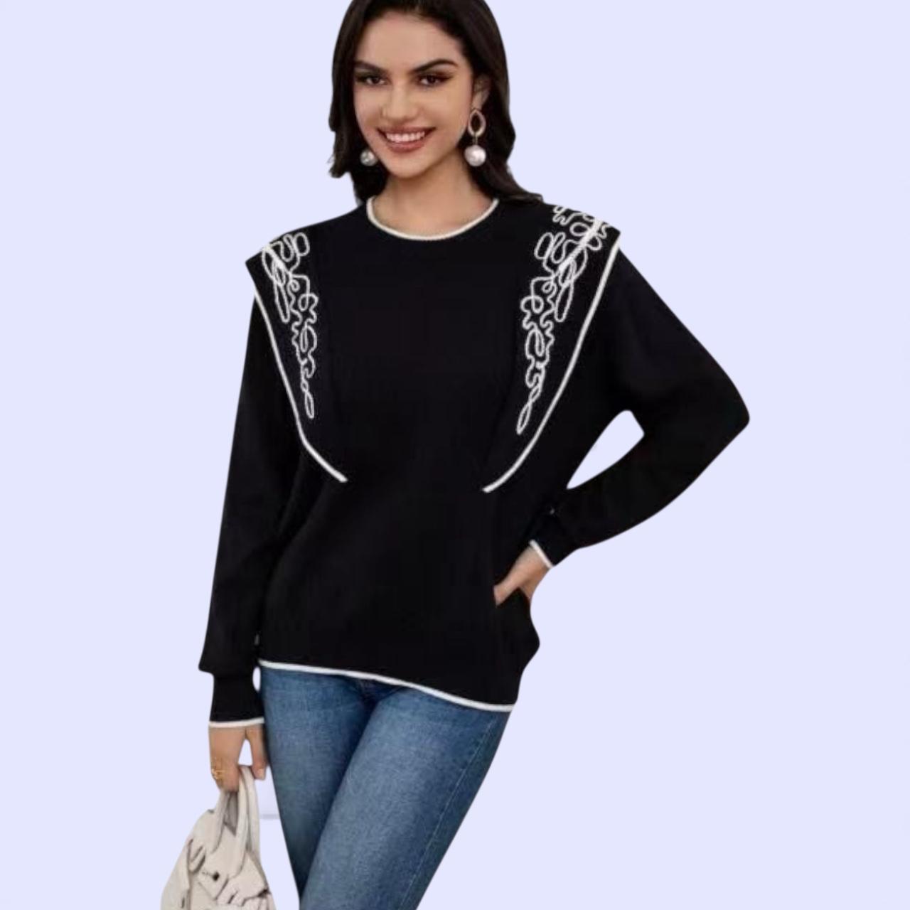 Camisola de Malha com Folho - 4 Cores Disponíveis