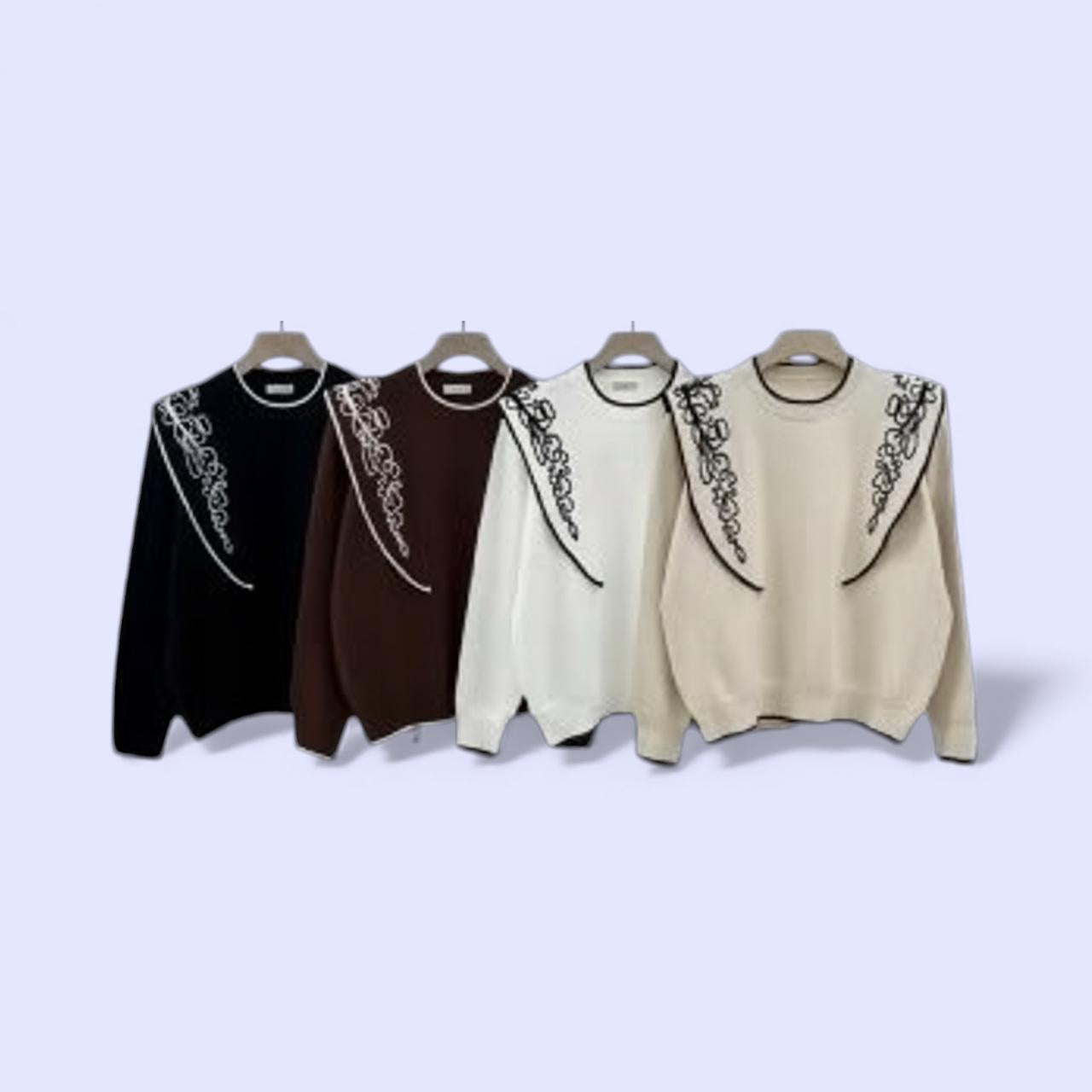 Camisola de Malha com Folho - 4 Cores Disponíveis